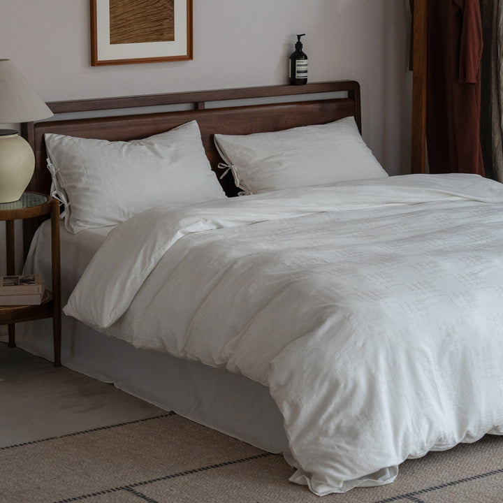 Washed cotton bedding, unbleached, Class A