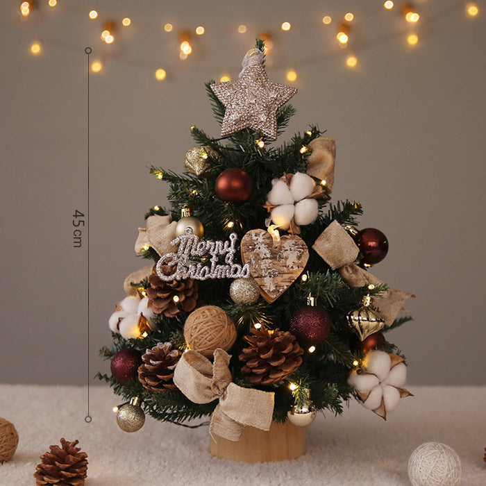 Compact PE Christmas tree with lighting, 45-90 cm
