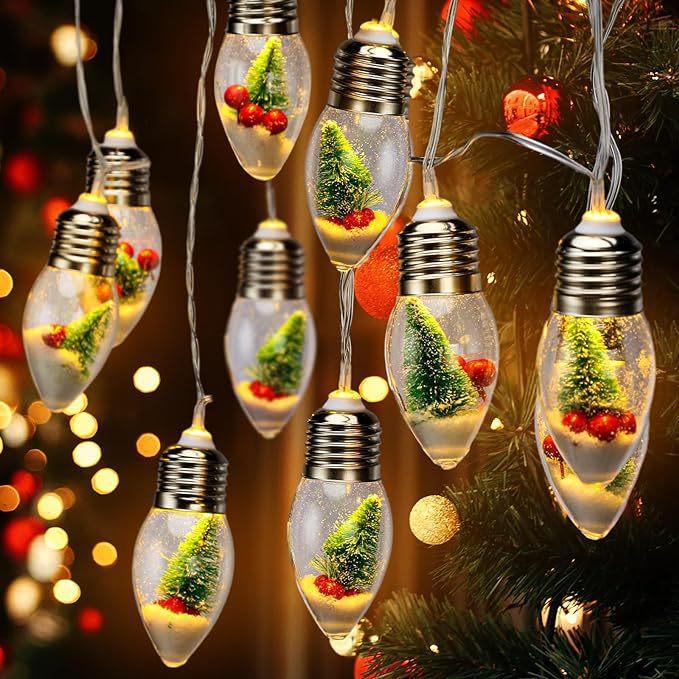 LED string lights with Christmas motifs