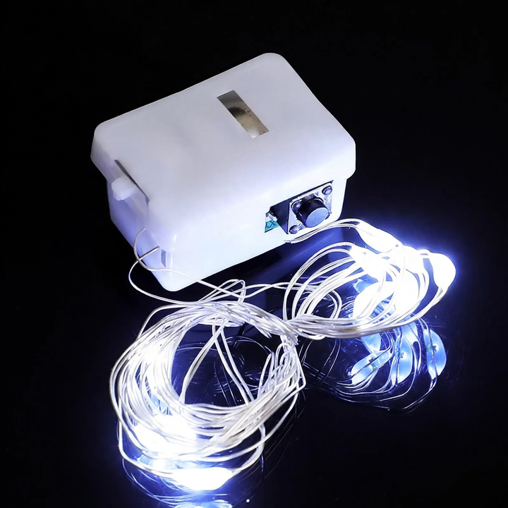 LED Copper Wire String Lights with Battery Box