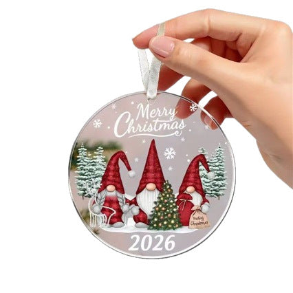 Christmas Gnome Pendant made of Acrylic