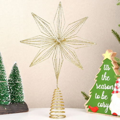 Decorative 38 cm star for the Christmas tree top made of iron
