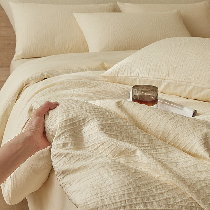 Brushed cotton bedding set, modern