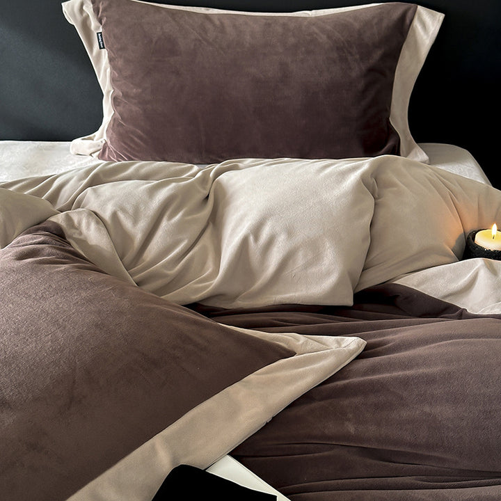 Milk fiber bedding, two-color, winter warmth