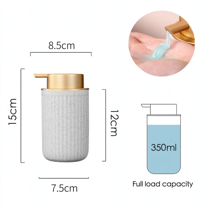 Ceramic soap dispenser with pump