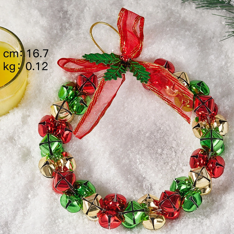 Christmas wreath made of iron with bells