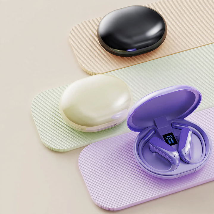 Earhook earbuds with Bluetooth 6.0 and display