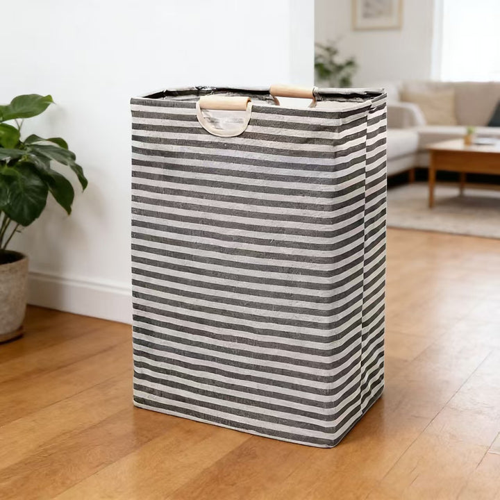 Laundry basket made of cotton and linen, foldable