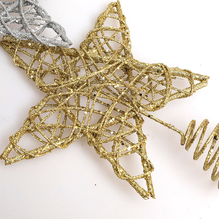 Christmas tree star made of rattan, 20 cm