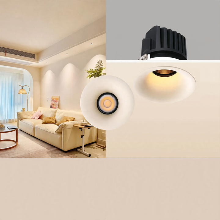 Recessed ceiling light with COB light source