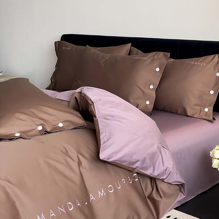 Long Staple Cotton Bedding Set, 4-Piece, Satin