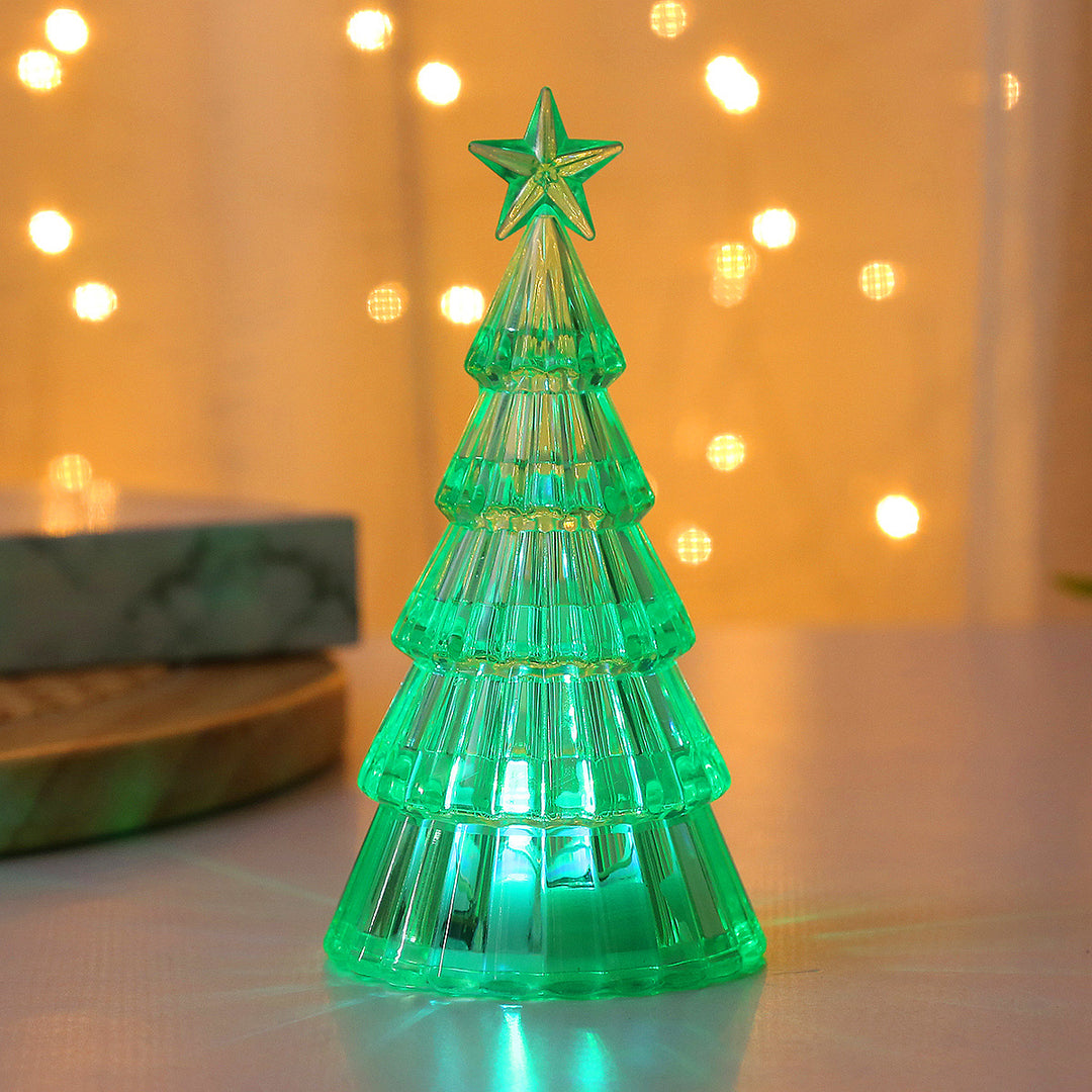 Illuminated mini Christmas tree as table decoration