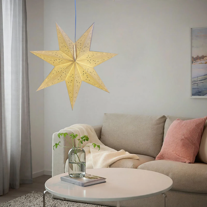 Seven-pointed paper star lampshade