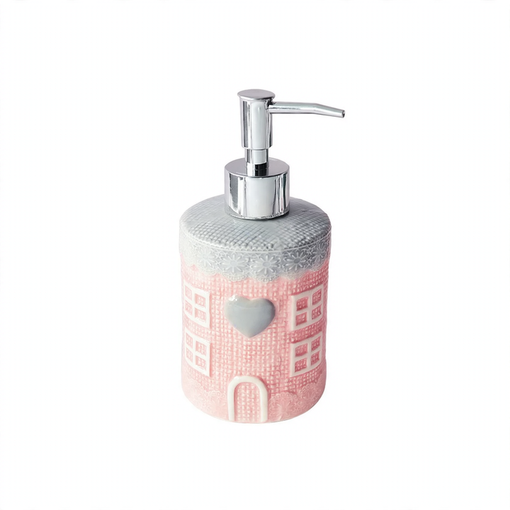 Ceramic soap dispenser with pump