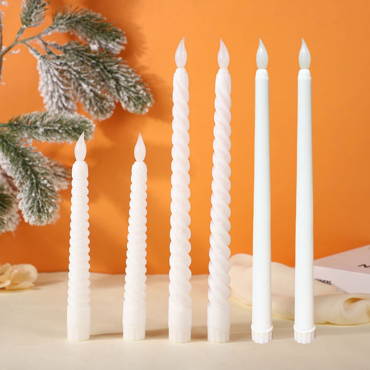 LED taper candle with flame effect