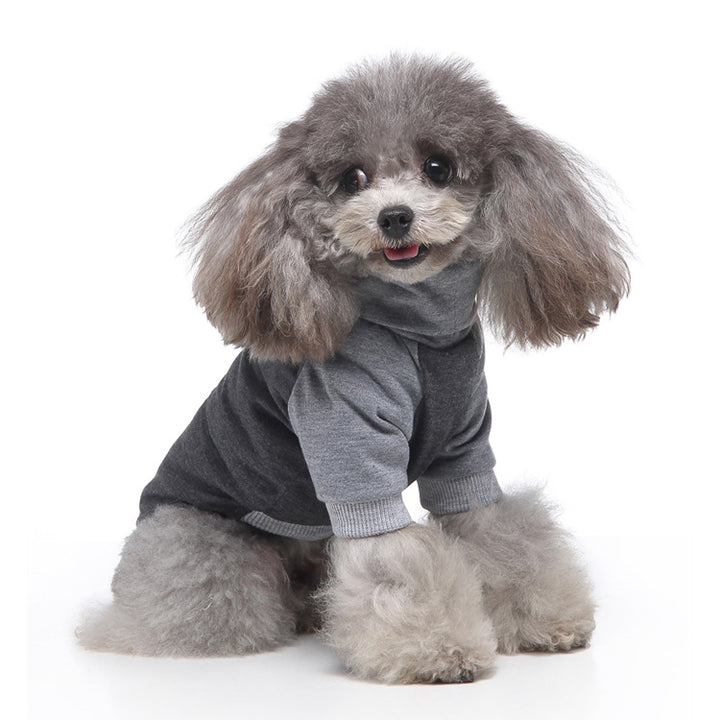 High-collar sweatshirt for dogs, stripes, polyester-cotton
