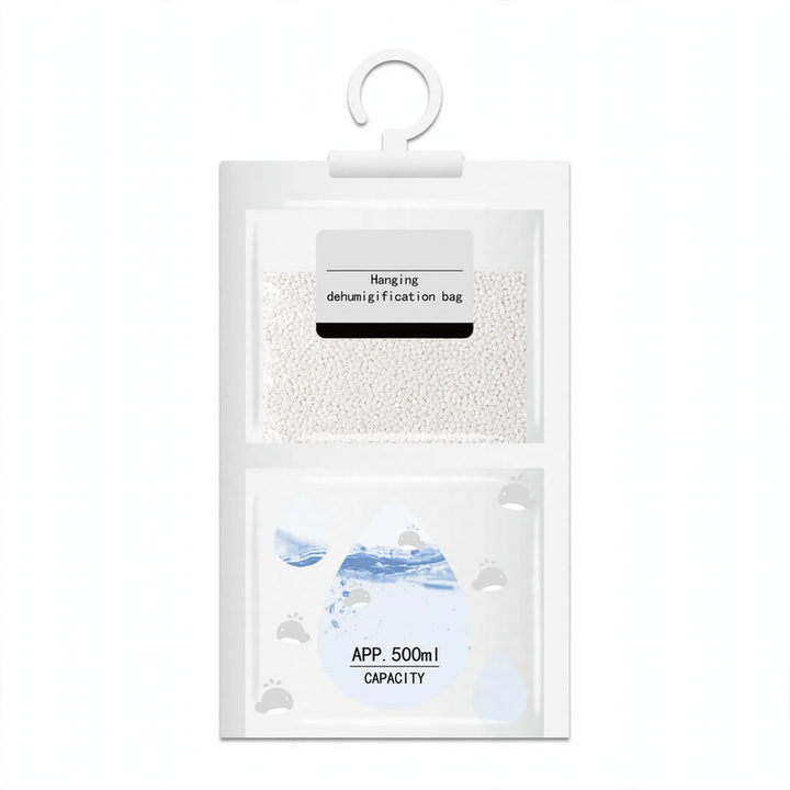 Hanging dehumidifying bag, various sizes