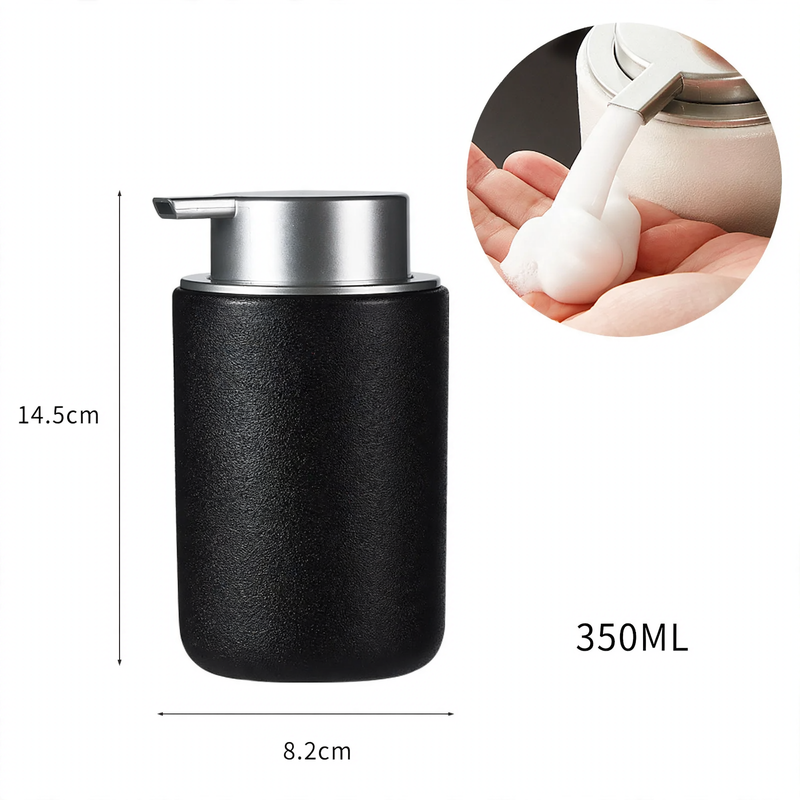 Ceramic soap dispenser with pump