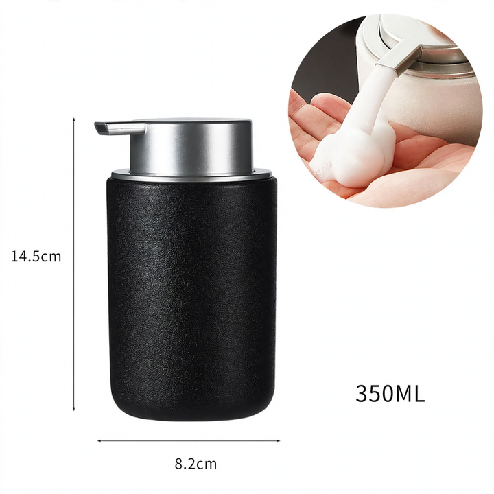 Ceramic soap dispenser with pump