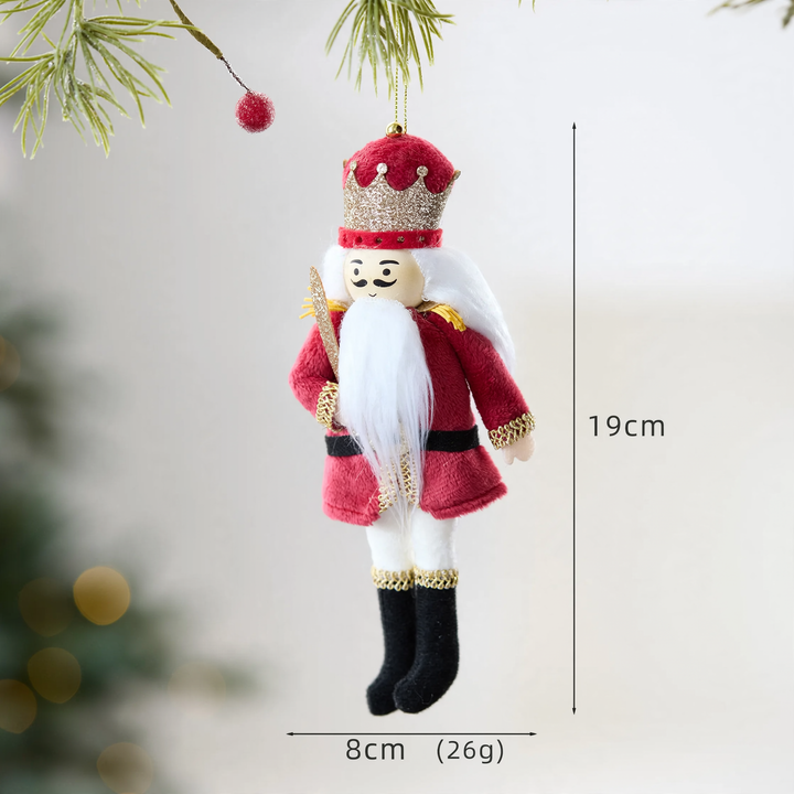 Nutcracker Soldier Pendant made of wood and fabric