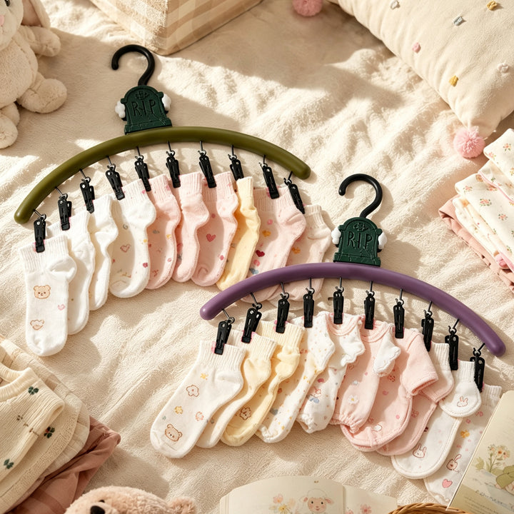 Grabstein laundry rack with clamps