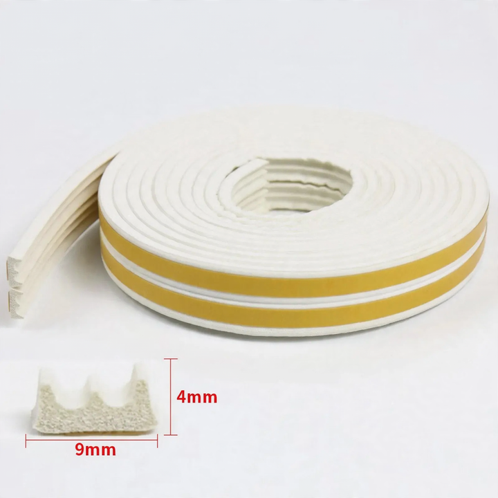 Rubber sealing tape for doors and windows, foam