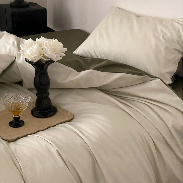 Long-staple cotton satin bedding set, 4-piece