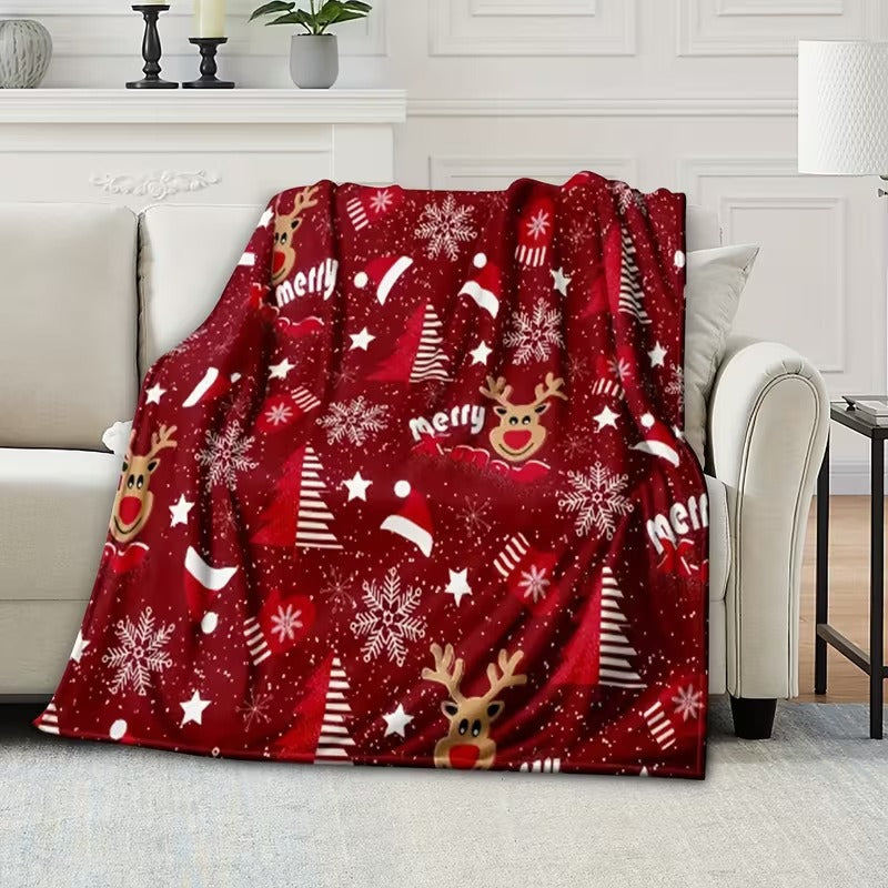 Fleece wool blanket with digital print, 230 g