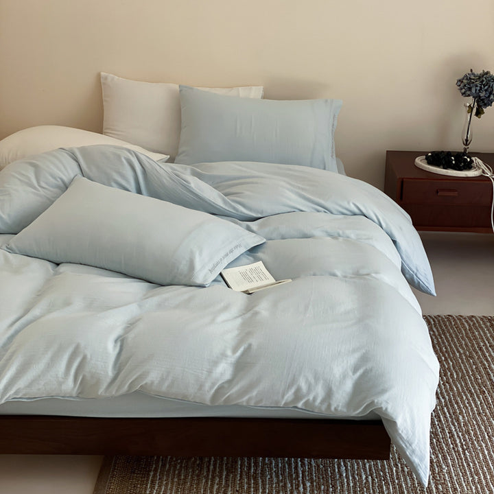 Cotton bedding set, 4-piece, double gauze