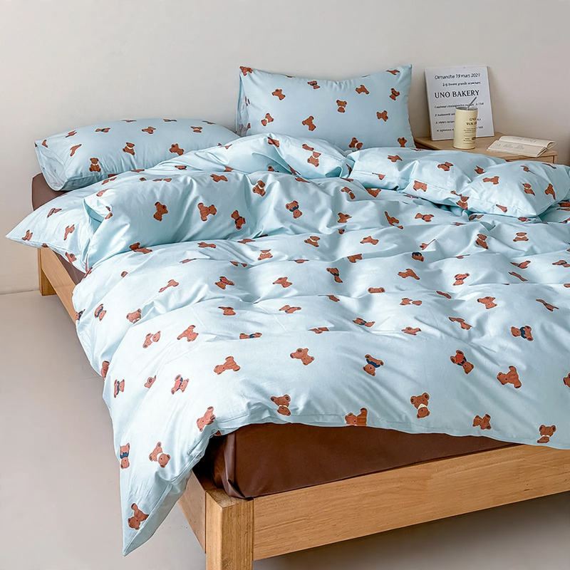 Cotton bedding set, 3–4 piece, pattern