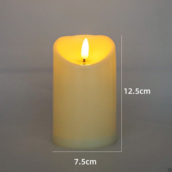LED Real Wax Look Candle with Movable Flame