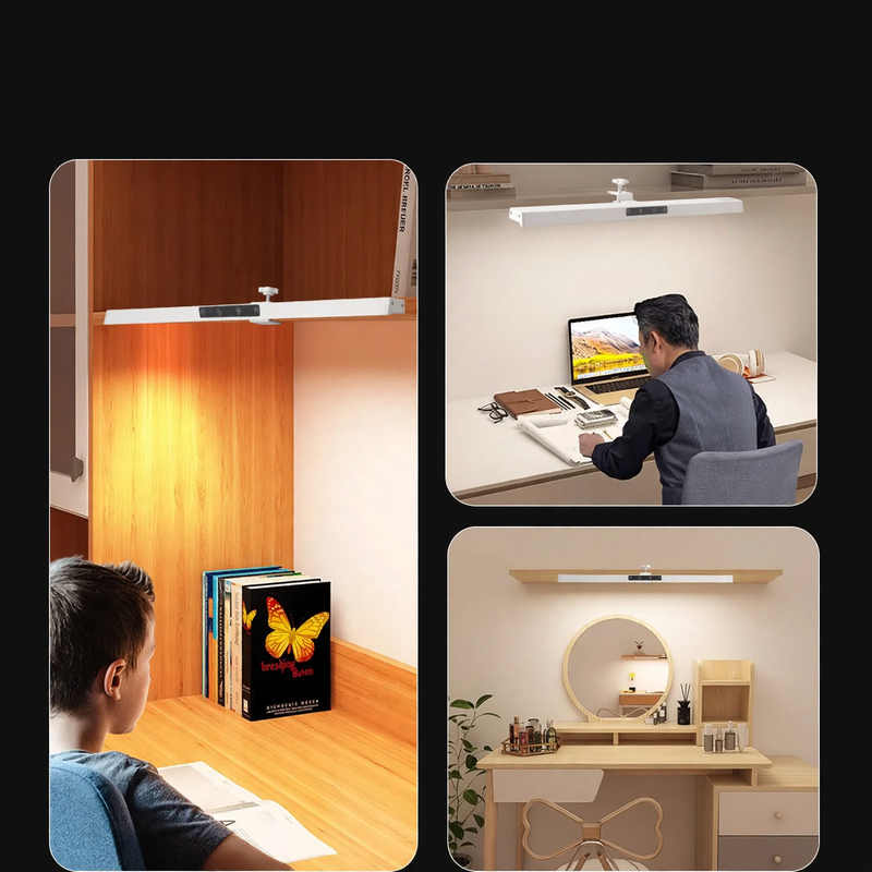 Clampable desk lamp with eye protection