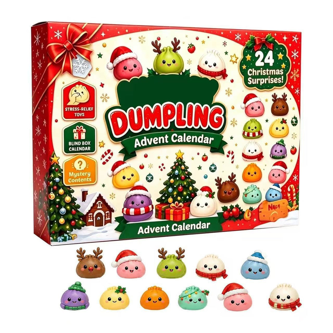 Christmas Advent Calendar with 24 Squeeze Figures