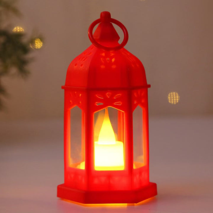 Decorative LED lantern with electronic candle