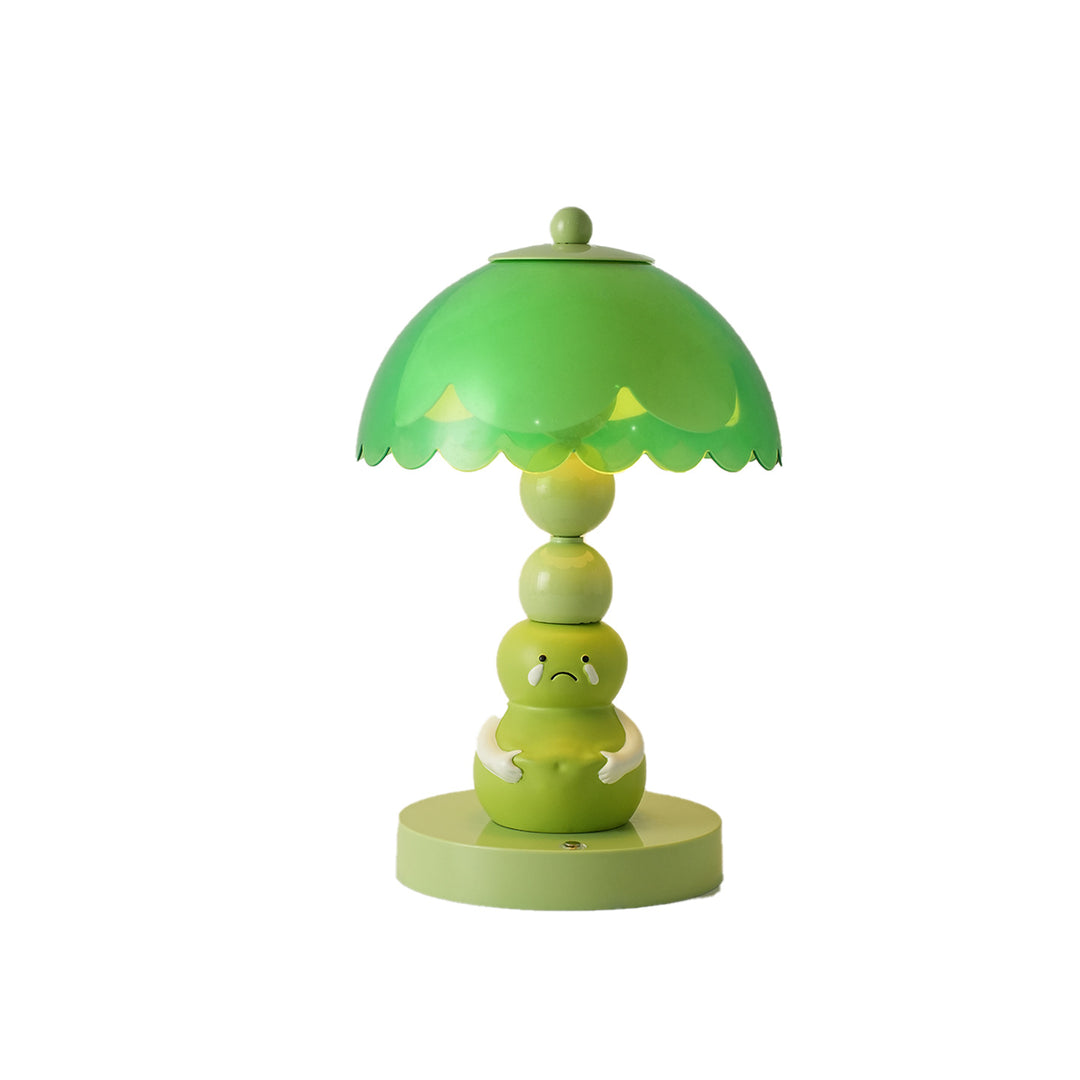 Green pumpkin table lamp made of ABS plastic