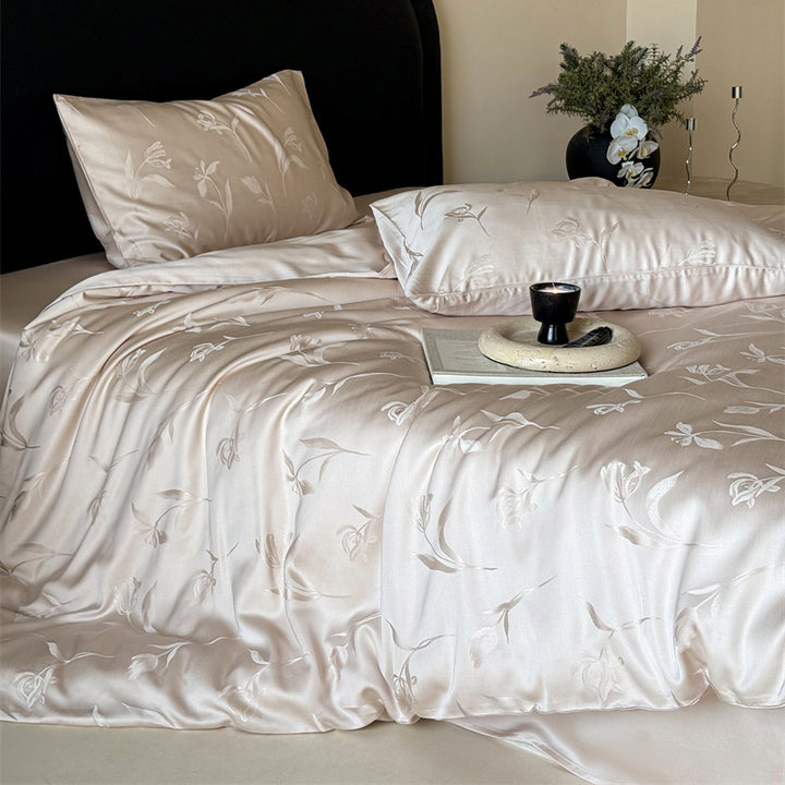 Lyocell bedding with embroidery, 100s, summer