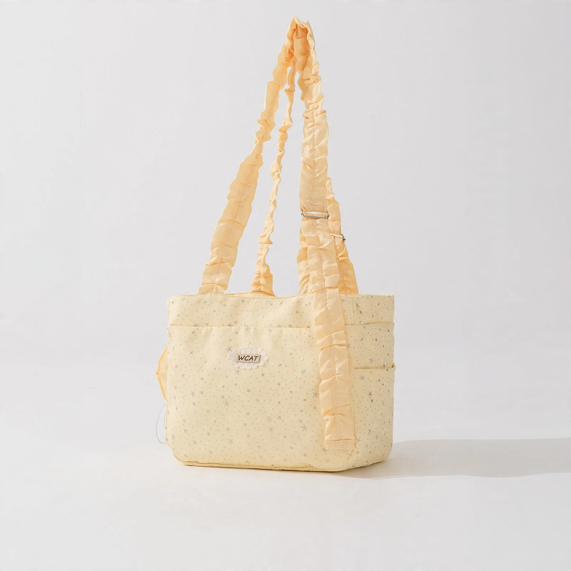 Portable pet carrier bag with shoulder strap