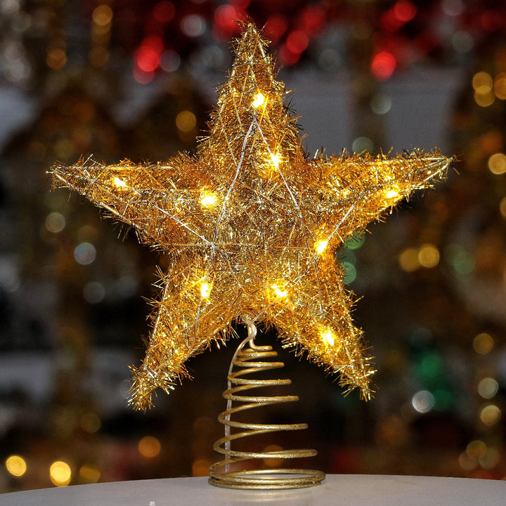 Christmas Tree Top Star made of Iron with LED Lighting