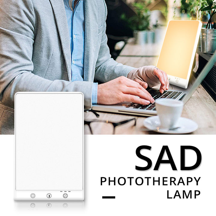Light therapy lamp with natural light spectrum