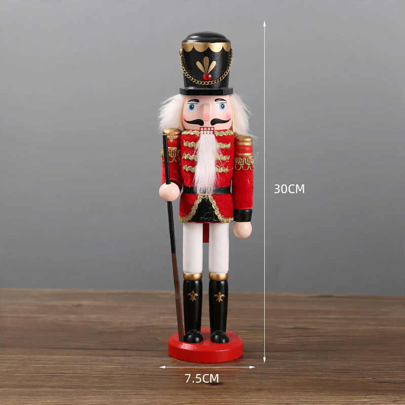Nutcracker figure made of pine wood, European style