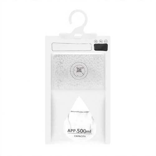 Hanging dehumidifier bag for closets