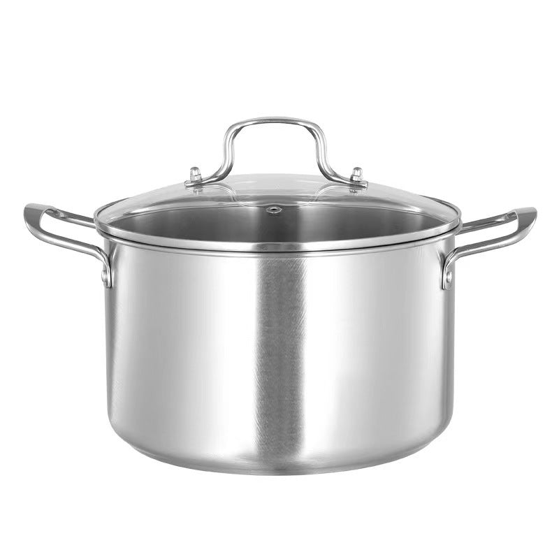 Stainless Steel Soup Pot 24 cm with Glass Lid