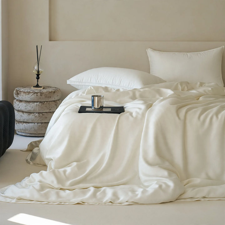 Minimalist Tencel bedding set, 100 thread count