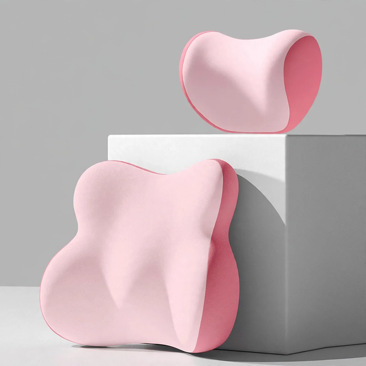 Car pillow and lumbar support, removable