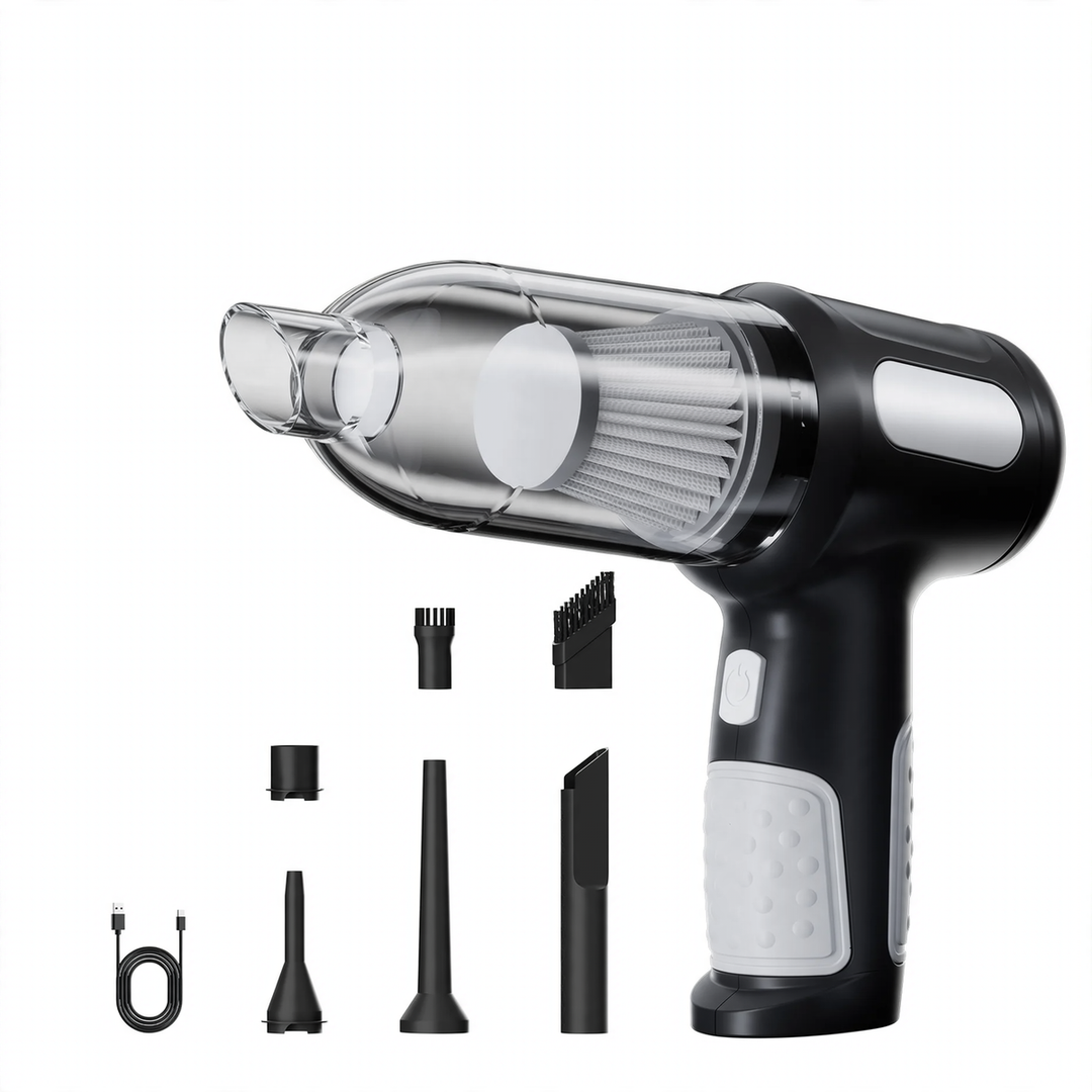 Portable car vacuum cleaner with battery