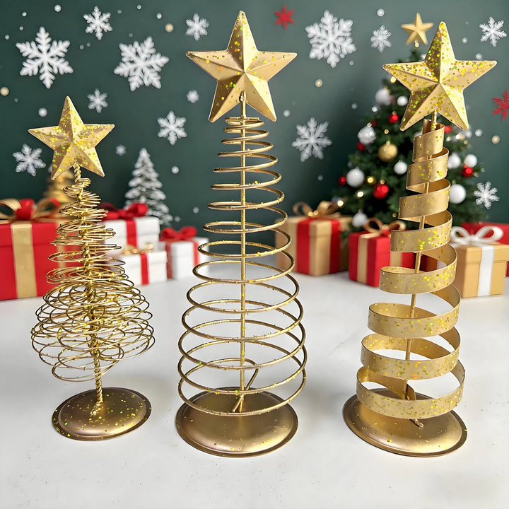 Mini Christmas tree made of wire with star