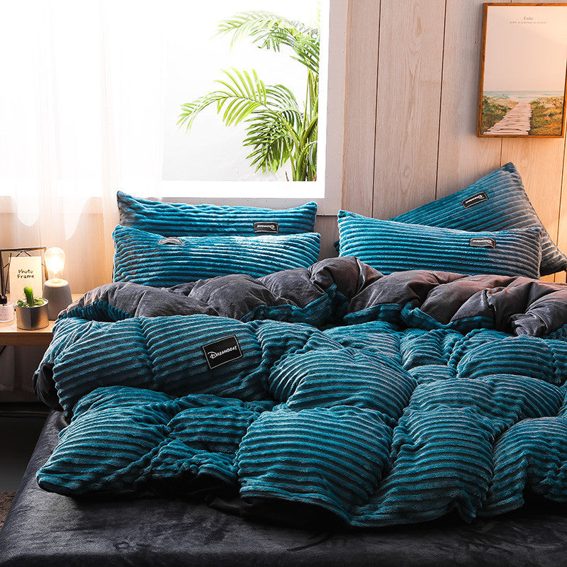 Fluffy bed linen set, 4-piece, year-round