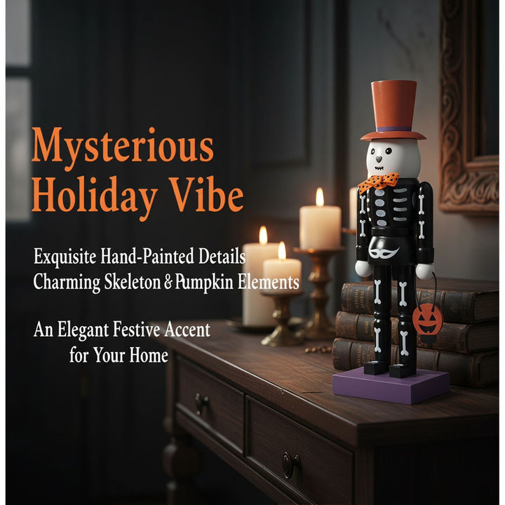 Decorative nutcracker in skull design, 25.5 cm