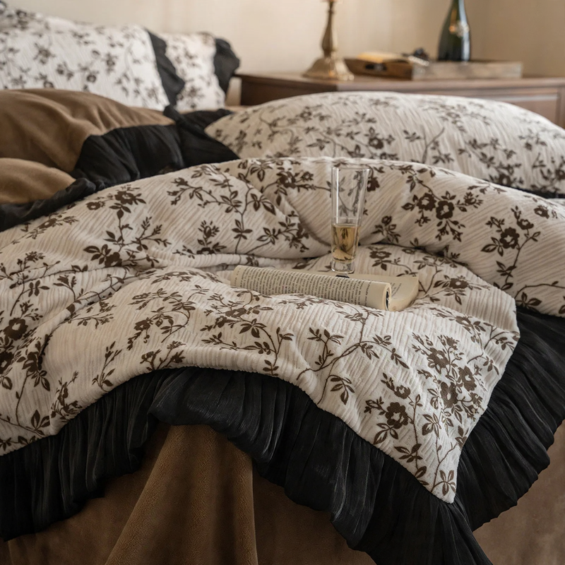 Milk fiber bedding 4-piece, 230g, vintage design