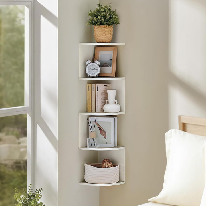 Corner shelf made of dense plywood, multi-layered